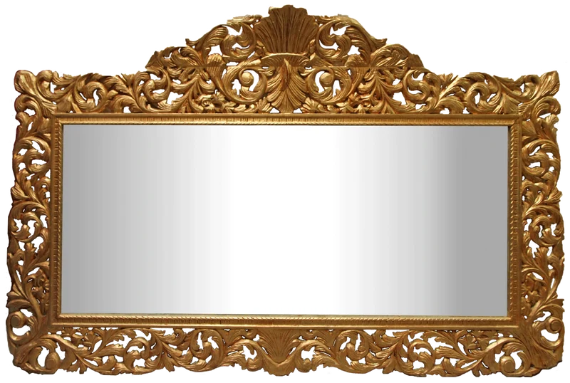 Casa Padrino Barock Wandspiegel Gold 290 x H. 160 cm - Handgeschnitzter Garderoben Spiegel - Barock Möbel