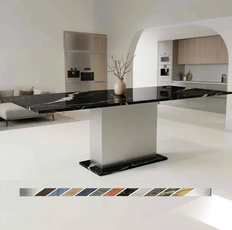 Esstisch mit Marmorplatte Kitts Nero Marquina online konfigurieren