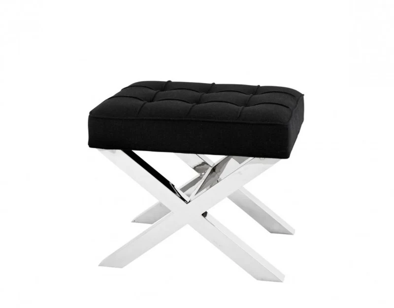 Casa Padrino Luxus Sitz Hocker 59 x 45,5 x H. 50,5 cm - Designer Hotel Hocker