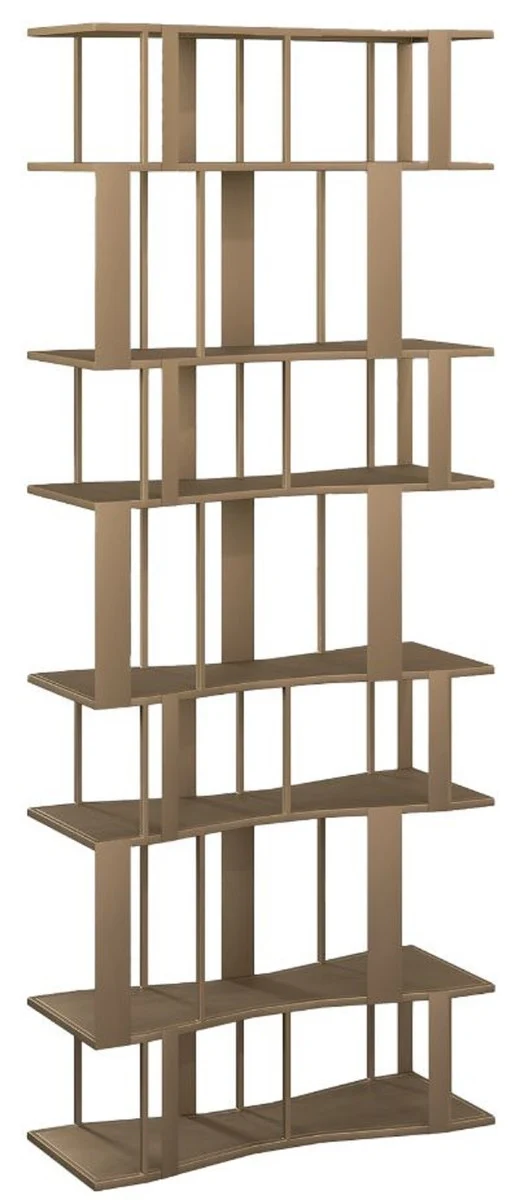 Casa Padrino Luxus Metall Regalschrank Braun 80 cm