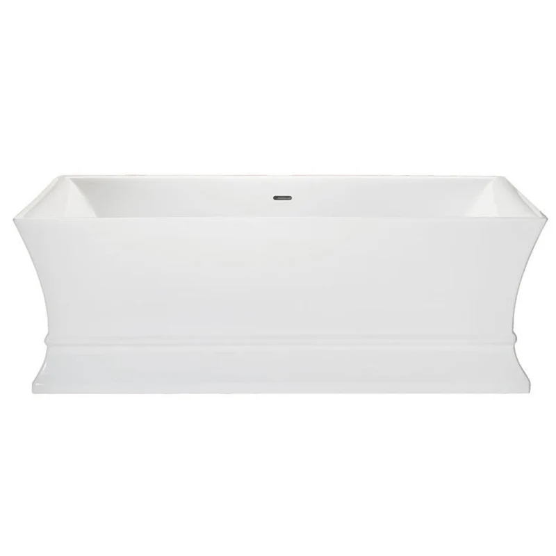 Casa Padrino Luxus Badewanne Freistehend Weiß Eckig 1695 mm - freistehende Retro Antik Badewanne - Barock & Jugendstil Badezimmer Möbel
