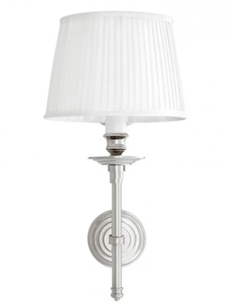 Casa Padrino Luxus Wandleuchte Nickel mit Schwenkarm - 21,5 x 37-50 x 51 cm