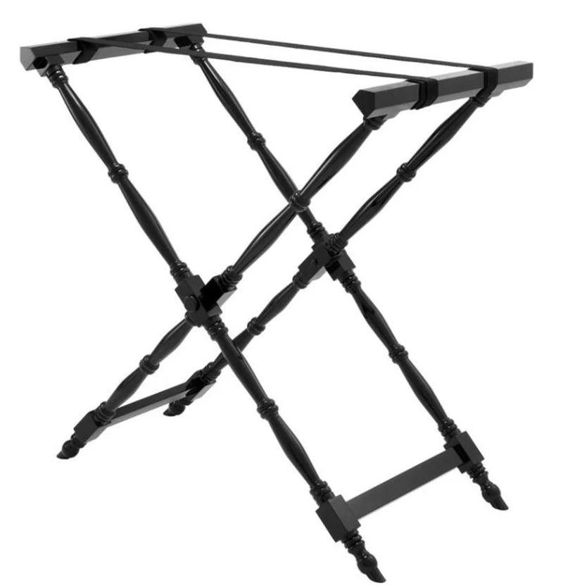 Casa Padrino Designer Mahagoni Tablett Schwarz 110 x 56 x H. 103 cm - Luxus Serviertablett