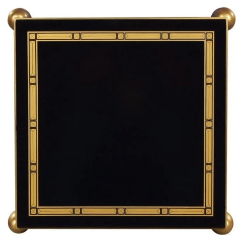 Casa Padrino Luxus Wohnzimmer Blumentisch Schwarz / Gold 45 x 45 x H. 95 cm - Luxus Beistelltisch
