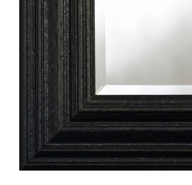 Casa Padrino Barock Wandspiegel Schwarz 93 x H. 122 cm - Barockstil Wohnzimmer Möbel