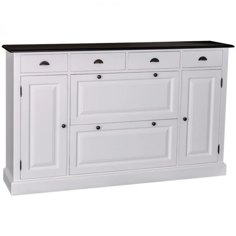 Casa Padrino Shabby Chic Landhaus Stil Sideboard Schuhschrank - Dielen Schrank