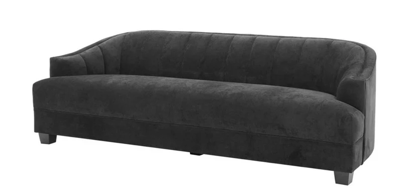 Casa Padrino Luxus Wohnzimmer Sofa in schwarz 230 x 90 x H. 75 cm - Luxus Möbel