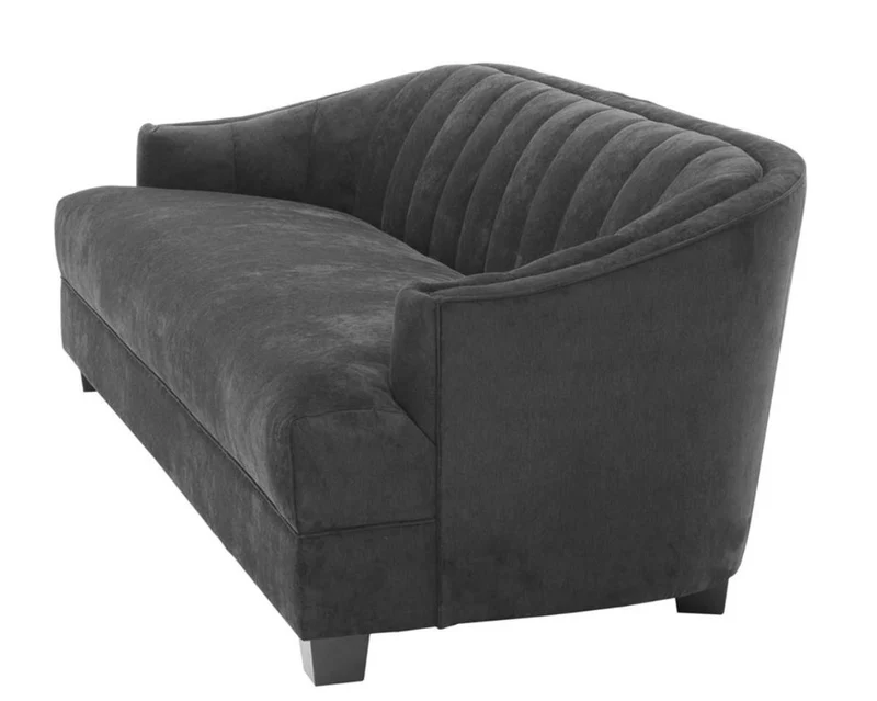 Casa Padrino Luxus Wohnzimmer Sofa in schwarz 230 x 90 x H. 75 cm - Luxus Möbel