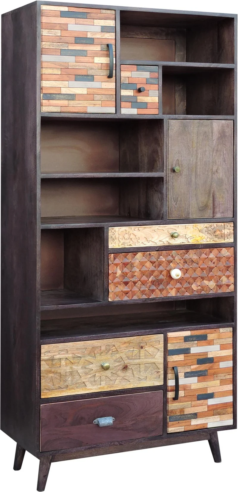 Regal TOBOL aus Mango, Akazie, MDF FSC Recycled