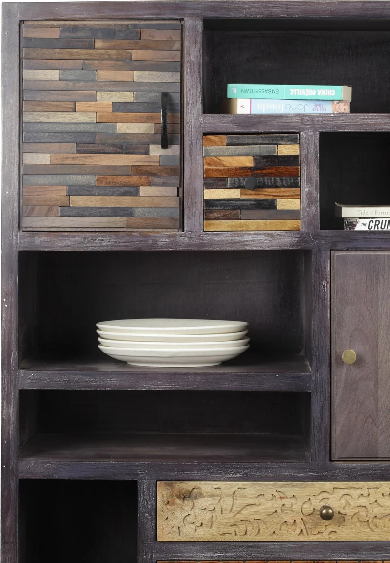 Regal TOBOL aus Mango, Akazie, MDF FSC Recycled