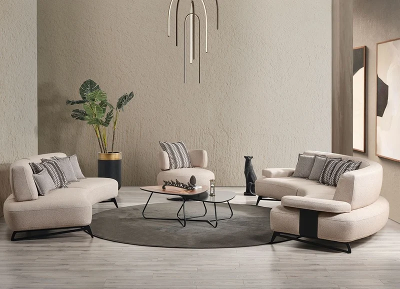 Casa Padrino Luxus Sofa mit verstellbaren Rückenlehnen Beige / Schwarz 350 cm