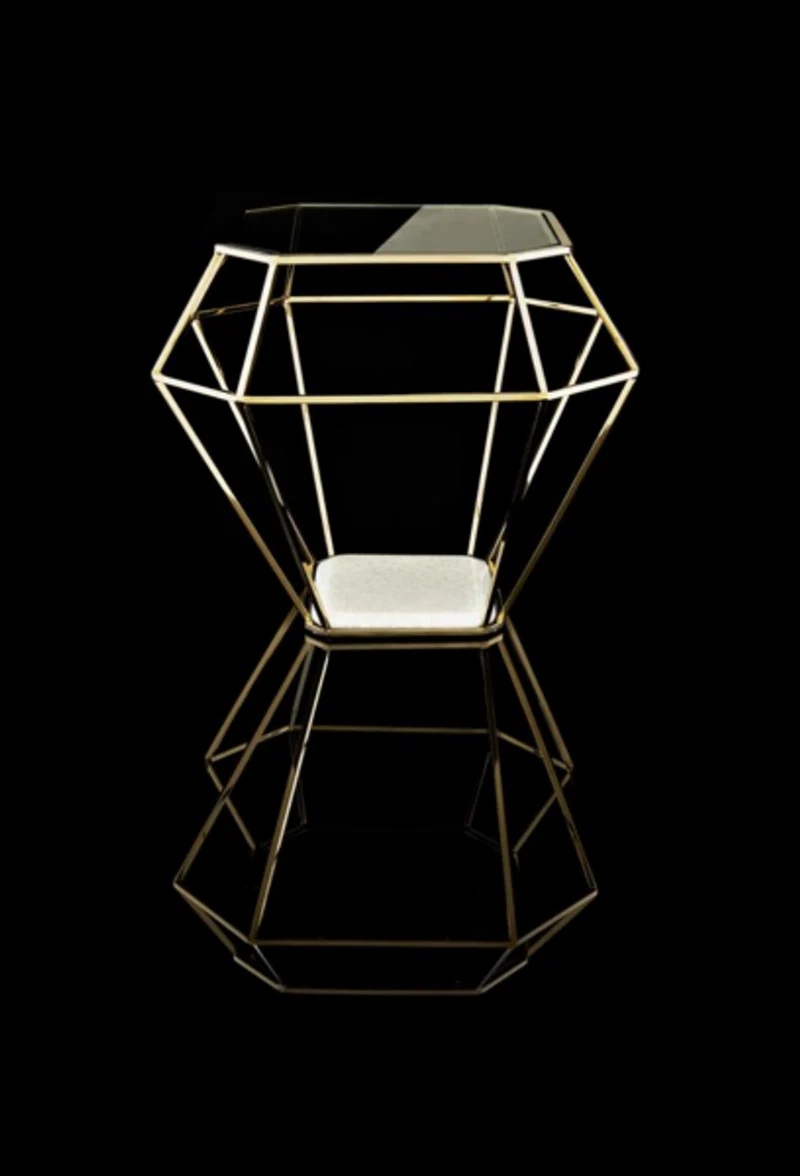 Casa Padrino Luxus Art Deco Designer Beistelltisch Gold mit weißer Marmorplatte - 65 x 65 x H. 56 cm