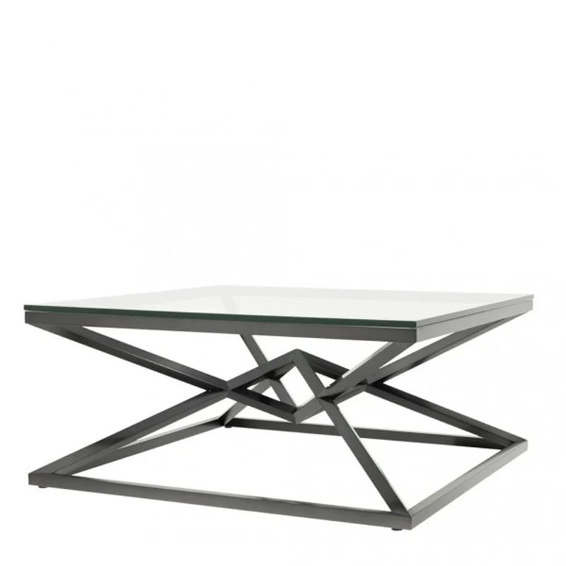Casa Padrino Luxus Couchtisch aus Edelstahl in Bronze Finish 100 x 100 x H. 45 cm - Quadratischer Wohnzimmertisch