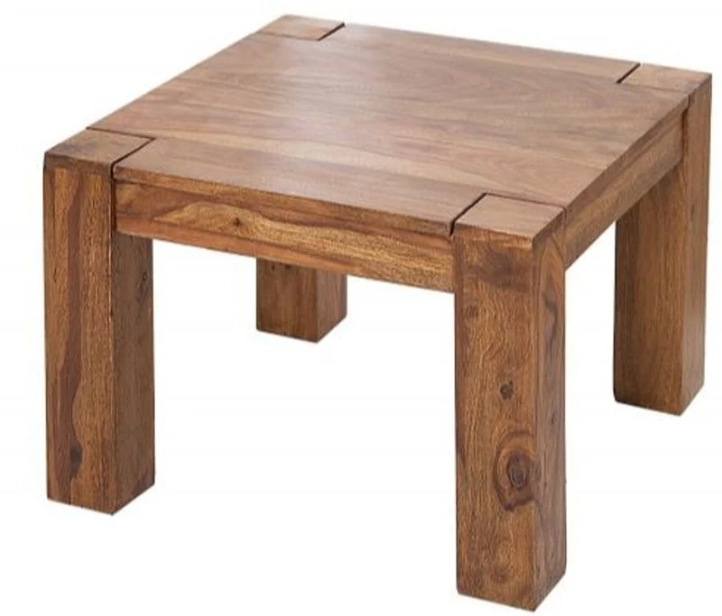 Casa Padrino Designer Massivholz Couchtisch Natur 60 x H. 40 cm - Massivholz - Salon Wohnzimmer Tisch