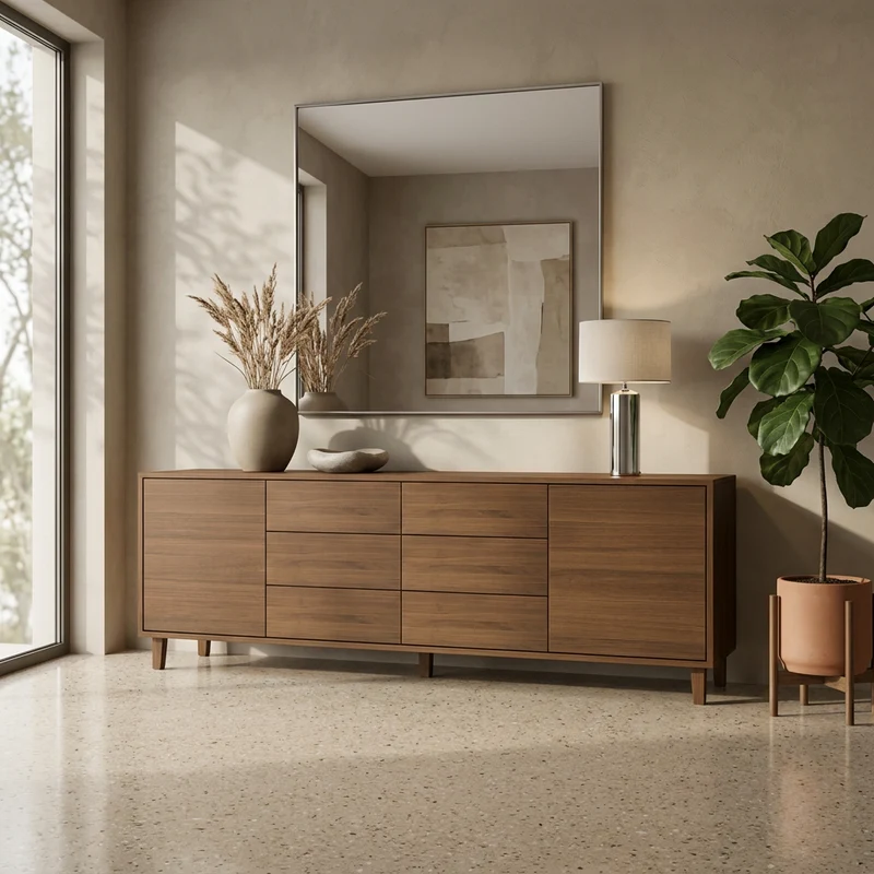 Sideboard "schmale Fuge" Eiche Premium - Braun geölt 240cm