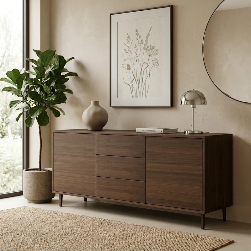 Sideboard "schmale Fuge" Eiche Premium - Braun geölt 180cm