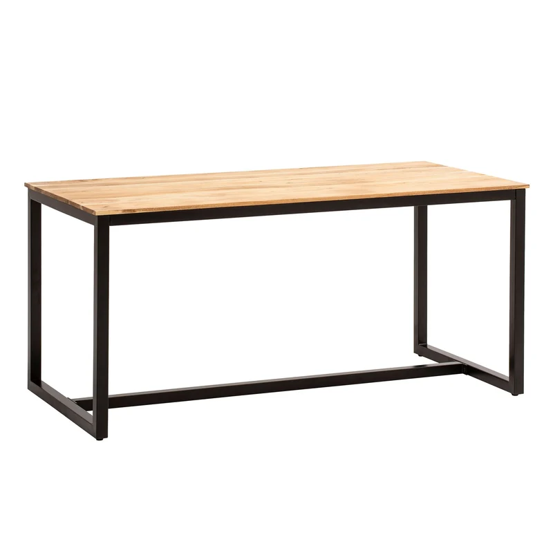 Esszimmertisch 160x80x76cm Akazie Massivholz Metall Loft-Style Industrial