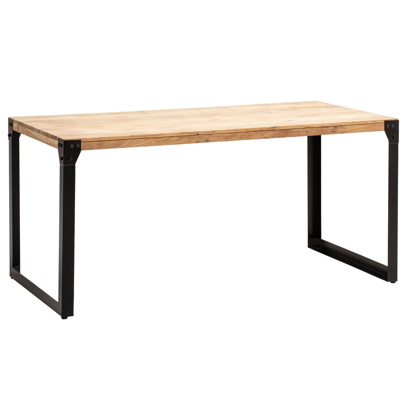 Esszimmertisch 180x90 Akazie Massivholz Metallbeine Industrial Stil