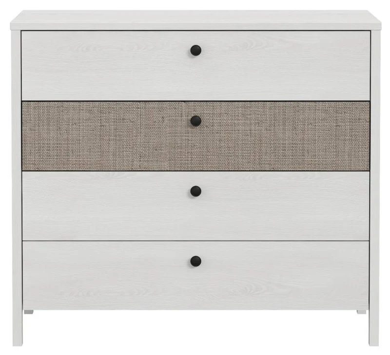 Schubladenkommode MOONDUST Schneeeiche / Geflechtoptik, von Forte