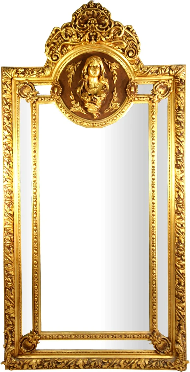 Herrschaftlicher Casa Padrino Barock Spiegel Gold Maria Motiv - Barock Möbel Antik Stil