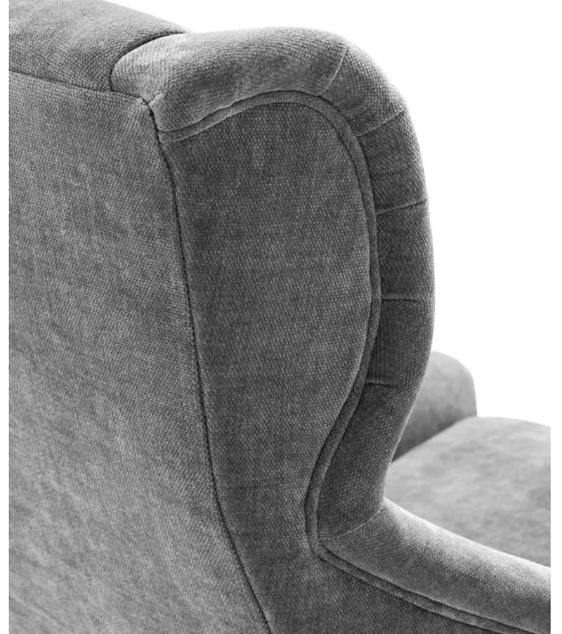 Casa Padrino Drehsessel Grau / Silber 76 x 98 x H. 94,5 cm - Luxus Möbel