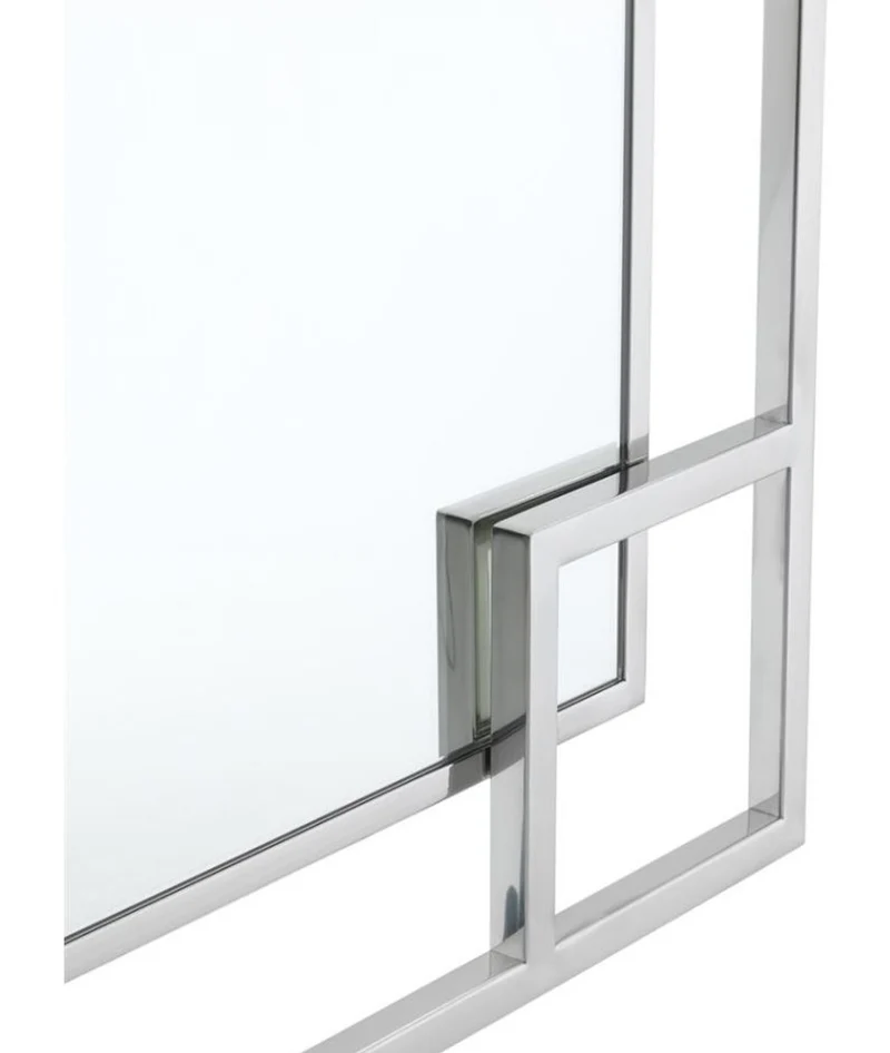 Casa Padrino Designer Wandspiegel Silber 90 x H. 90 cm - Luxus Spiegel