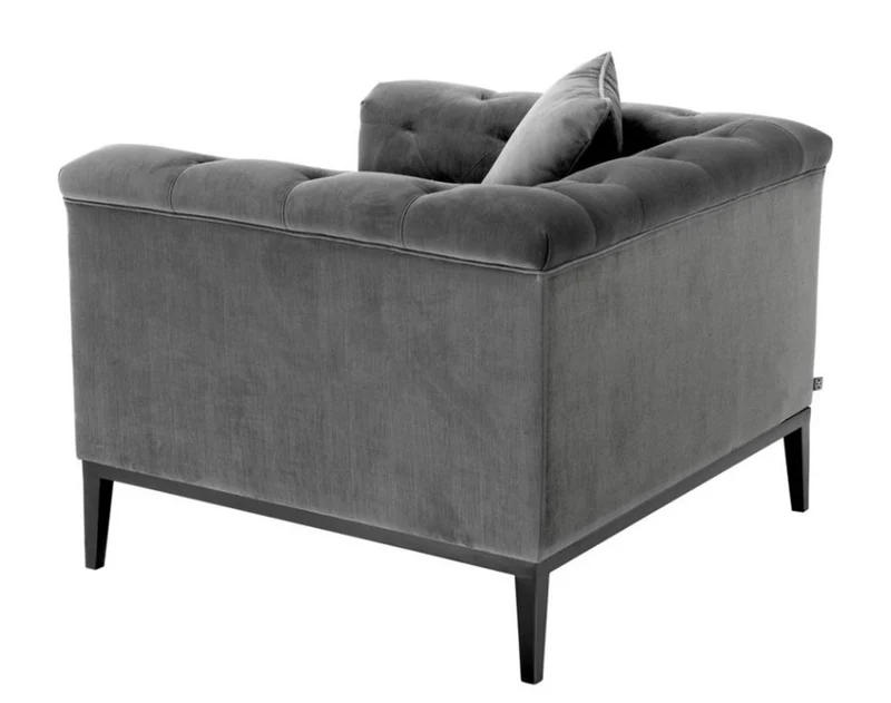 Casa Padrino Luxus Sessel Grau - Wohnzimmer Möbel