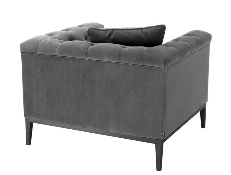 Casa Padrino Luxus Sessel Grau - Wohnzimmer Möbel