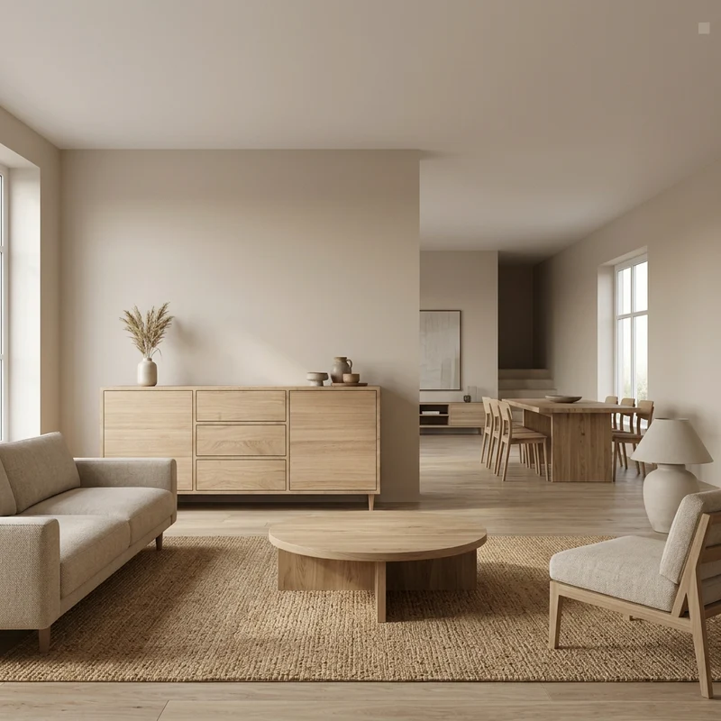 Sideboard Eiche Rustikal 180cm - Invisible geölt