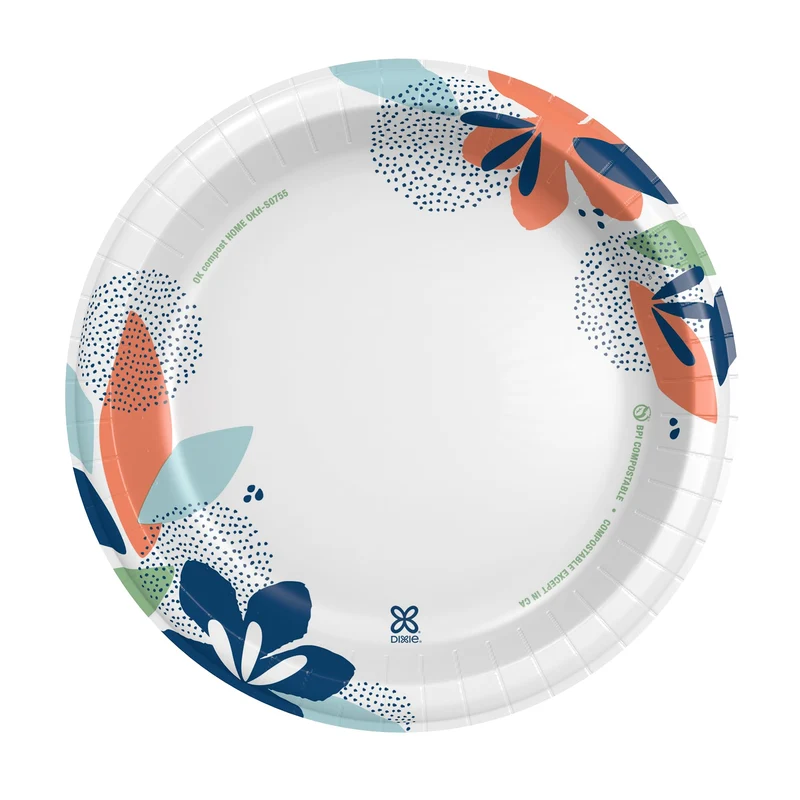 Dixie Large Paper Plates, 10 Inch, 150 Count, 2X Stronger, Microwave-Safe, Soak-Proof, Cut Resistant, Disposable Plates for Everyday Breakfast, Lunch, & Dinner Meals 🍁 All In One Marketplace Canada