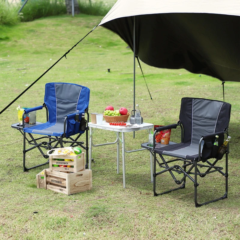 Oversized Heavy Duty Folding Camping Director Chair for Adults 🍁 All In One Marketplace Canada