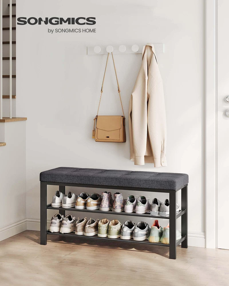 SONGMICS Shoe Storage Bench, Entryway Bench with Cushion 🍁 All In One Marketplace Canada