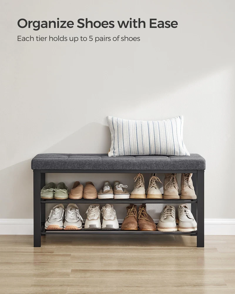SONGMICS Shoe Storage Bench, Entryway Bench with Cushion 🍁 All In One Marketplace Canada