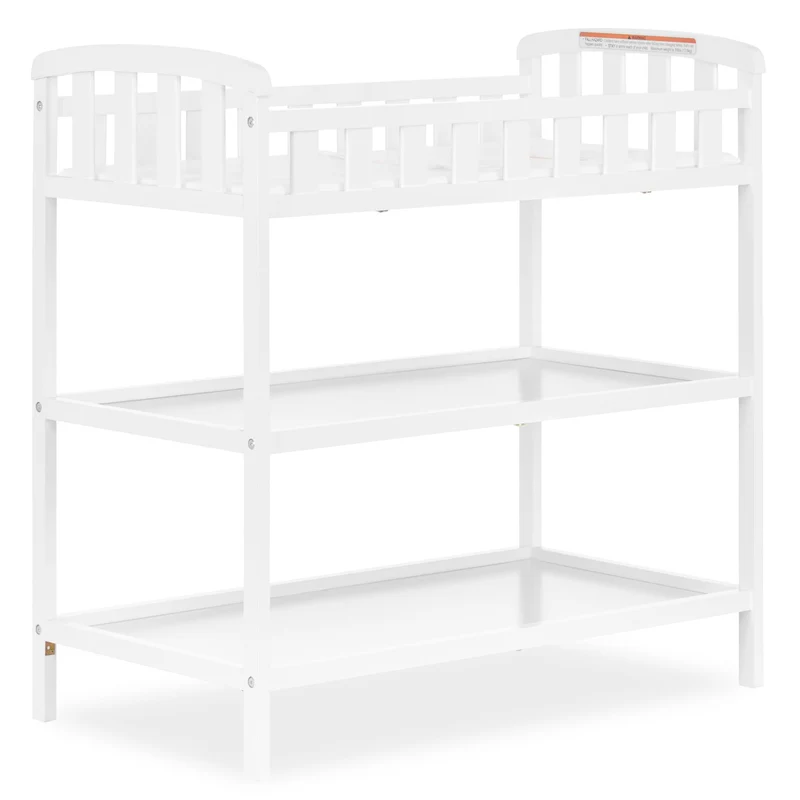 Dream On Me Emily Changing Table In White, Comes With 1" Changing Pad, Features Two Shelves, Portable Changing Station, Made Of Sustainable New Zealand Pinewood 🍁 All In One Marketplace Canada