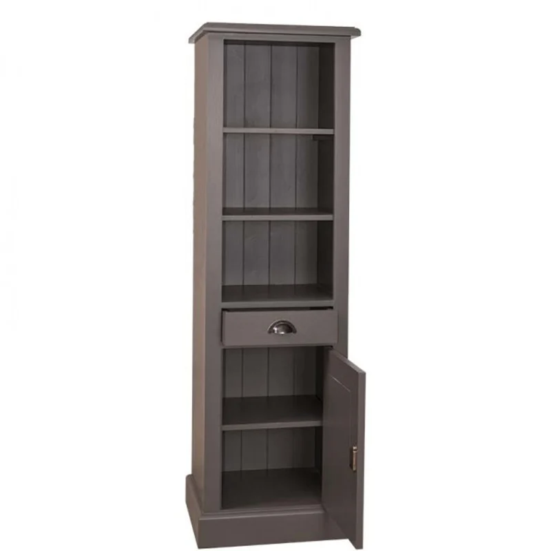 Casa Padrino Landhaus Stil Badezimmer Schrank Hochschrank mit Schublade - Bad Schrank Massivholz