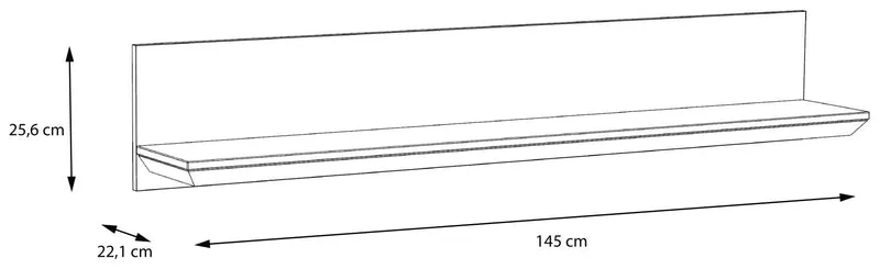 Wandboard ILOPPA 145 cm Optik: Schneeeiche, von Forte