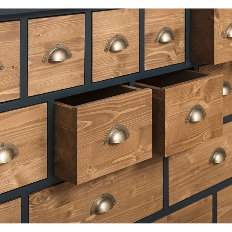 Casa Padrino Landhausstil Kommode mit 19 Schubladen - Büromöbel im Landhausstil