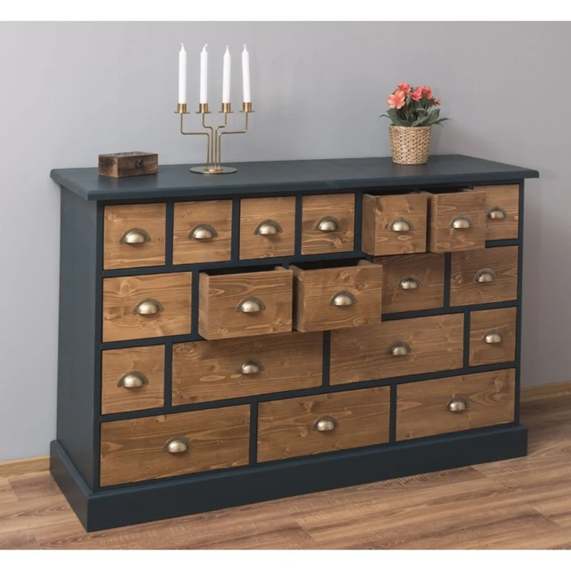 Casa Padrino Landhausstil Kommode mit 19 Schubladen - Büromöbel im Landhausstil