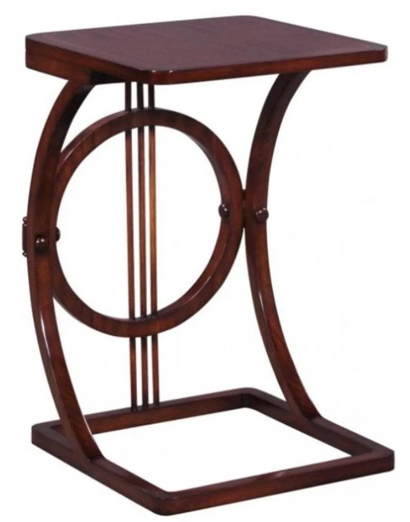 Casa Padrino Art Deco Mahagoni Snack Tisch / Beistelltisch Braun 40 x 40 x H. 62 cm - Luxus Möbel