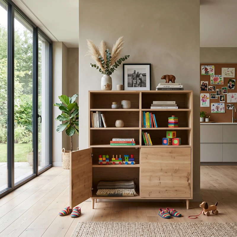 Highboard Eiche Rustikal Schmale Fuge - Invisible geölt 120cm