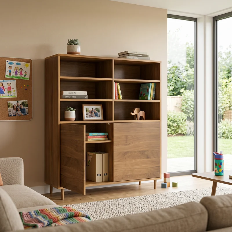 Highboard Eiche Premium Schmale Fuge - Natur geölt 120cm