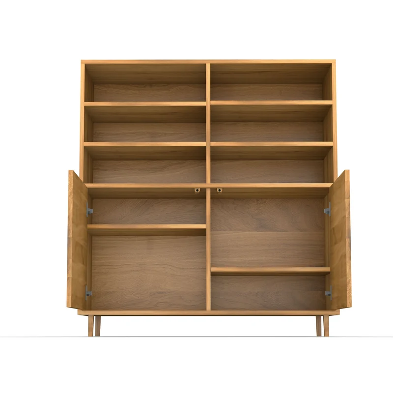 Highboard Eiche Premium Schmale Fuge - Natur geölt 120cm