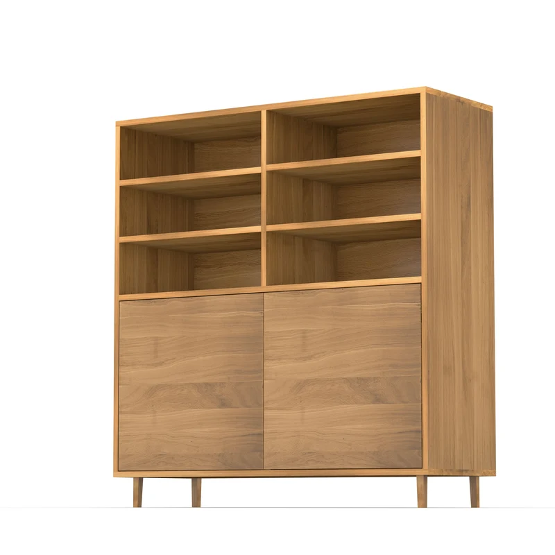 Highboard Eiche Premium Schmale Fuge - Natur geölt 120cm