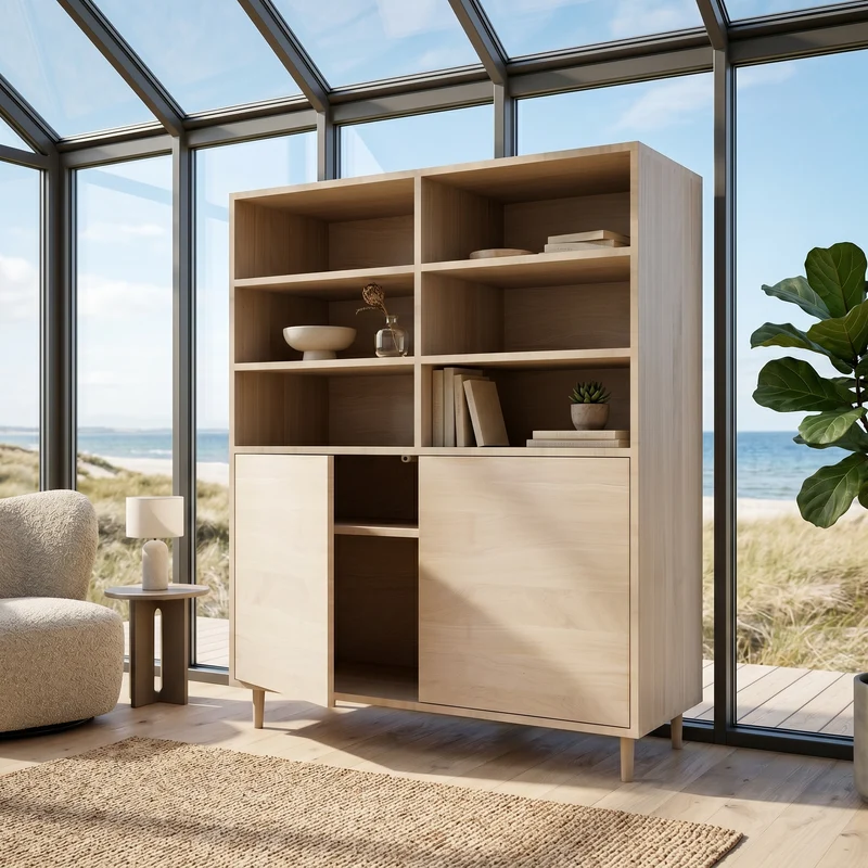 Highboard Eiche Premium Schmale Fuge - Invisible geölt 120cm