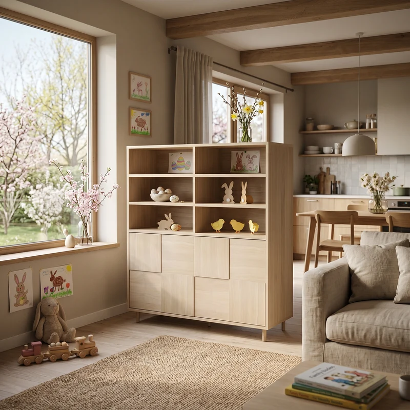 Highboard Eiche Premium Mosaik - Invisible geölt 120cm
