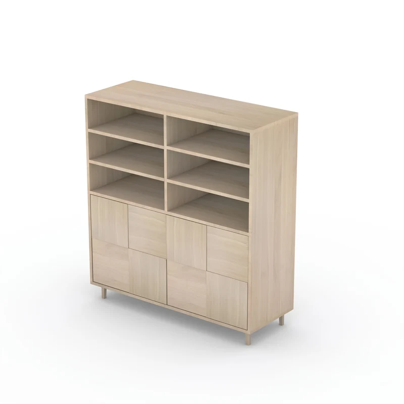Highboard Eiche Premium Mosaik - Invisible geölt 120cm