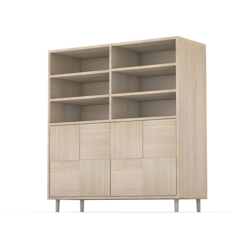 Highboard Eiche Premium Mosaik - Invisible geölt 120cm