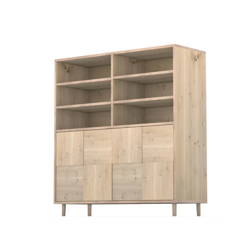 Highboard Eiche Rustikal Mosaik - Invisible geölt 120cm