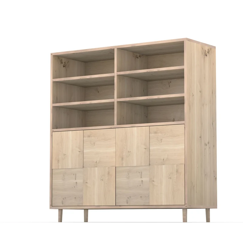 Highboard Eiche Rustikal Mosaik - Invisible geölt 120cm