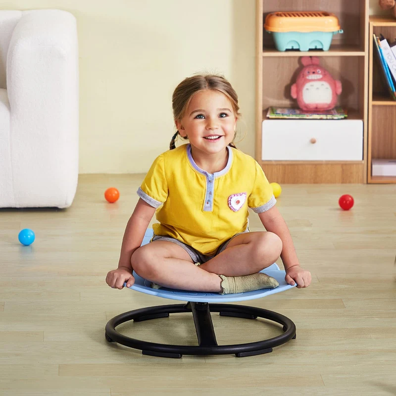 VEVOR Elephant Kids Swivel Chair, 220 LBS Capacity, 360° Spinning Chair, Autistic Kids Sensory Chair with Non-Slip Metal Base, Toddler Sit for Coordination Balance Focus Blue 🍁 All In One Marketplace Canada